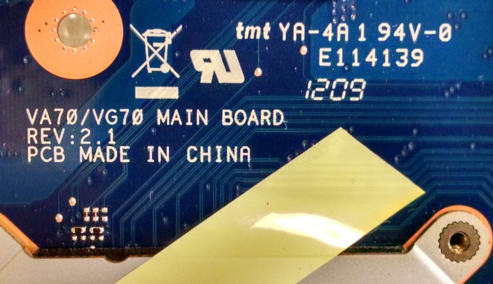 Acer Aspire V3 Motherboard V3-771G G2 VA70/VG70 NBRYP11001 / NB.RYP11.001